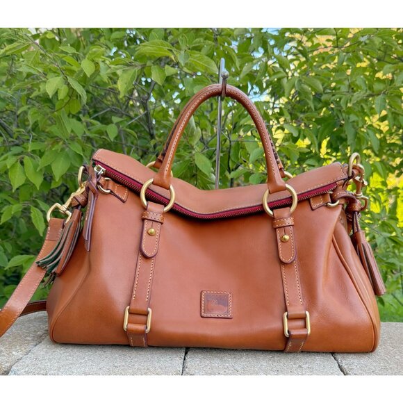 Dooney & Bourke Large Florentine Italian Vacchetta leather Satchel - Picture 2 of 16